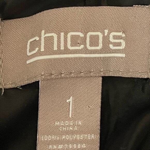 Chico’s Blue & Black Textured Tweed Academia Jacket Blazer NWOT Size 8 - Picture 9 of 12